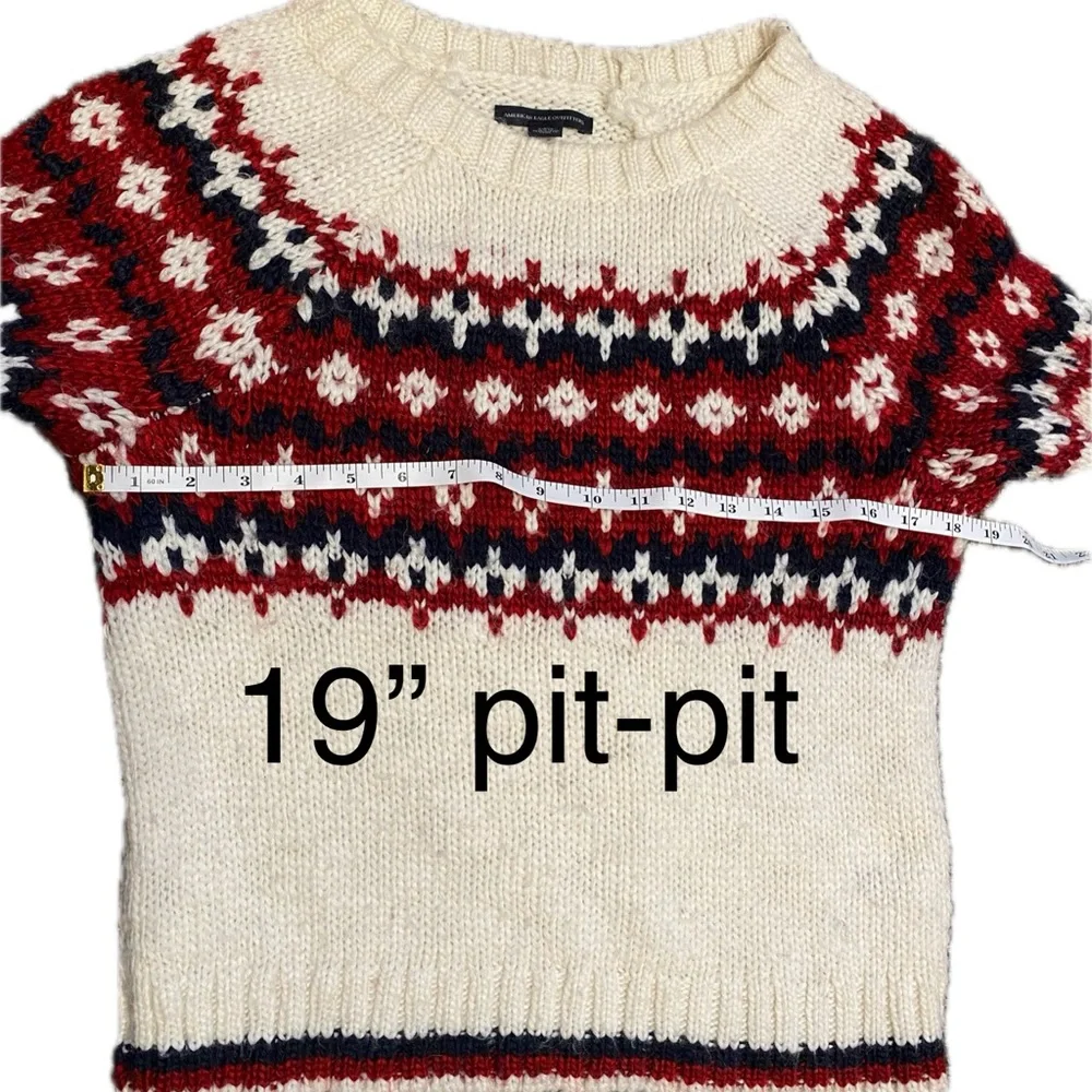 American Eagle washable Wool Sweater 🔥⛷️Great for Hitting the slopes🔥Sm/Med P - Picture 9 of 11